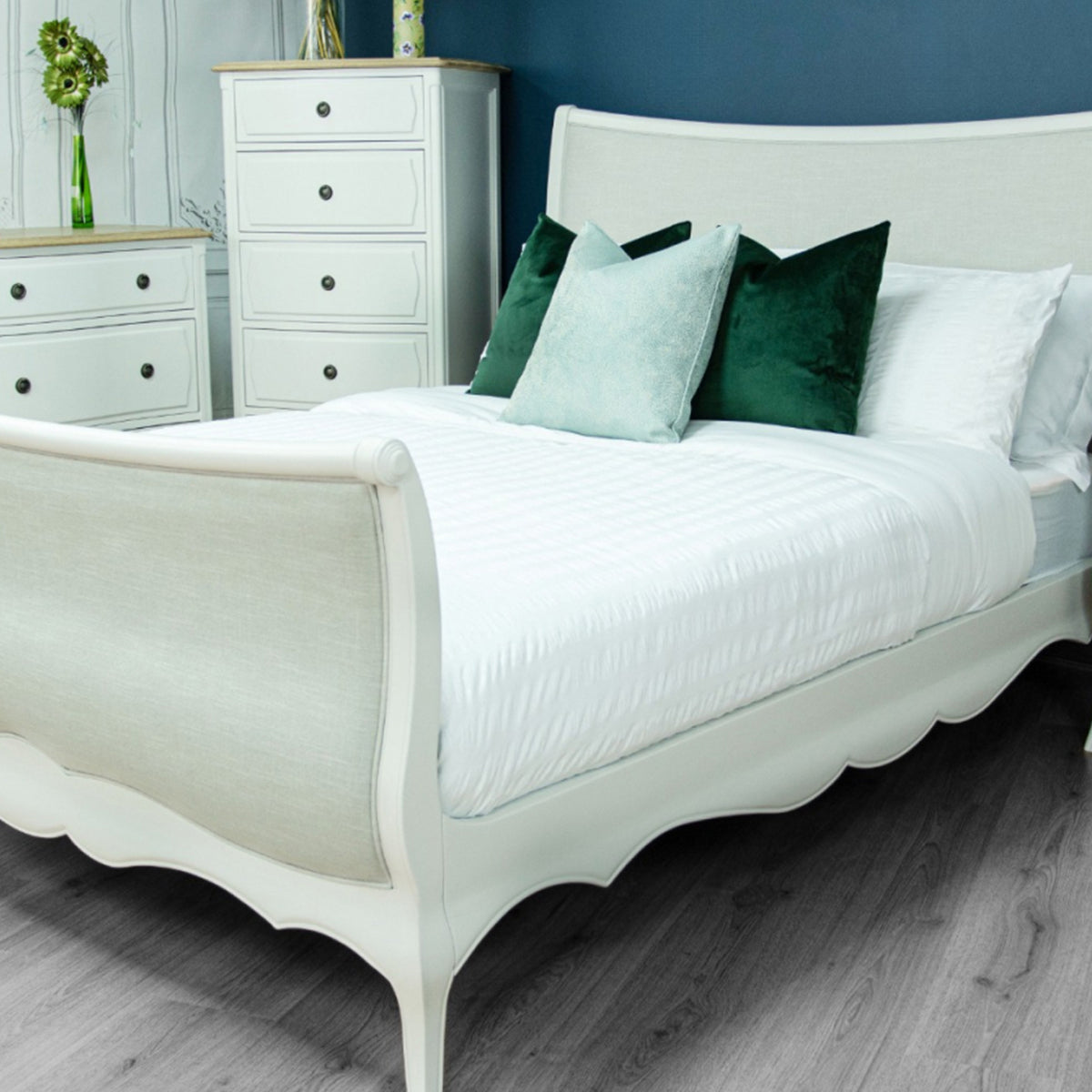 French Style Bed With High Footboard