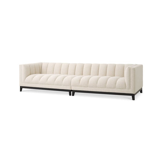 Vertical Channeled Upholstery Sofa