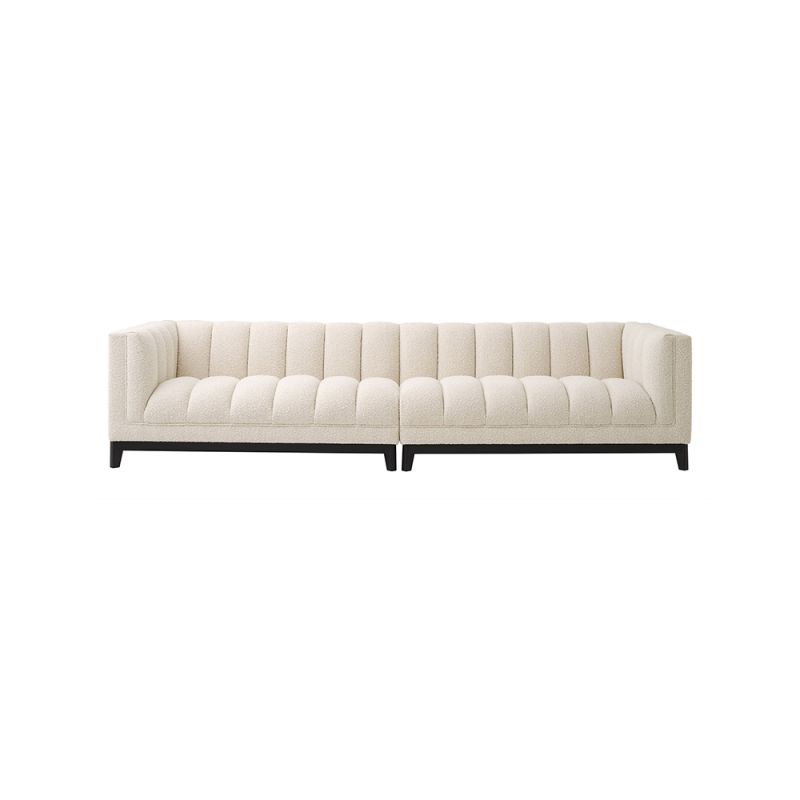 Vertical Channeled Upholstery Sofa