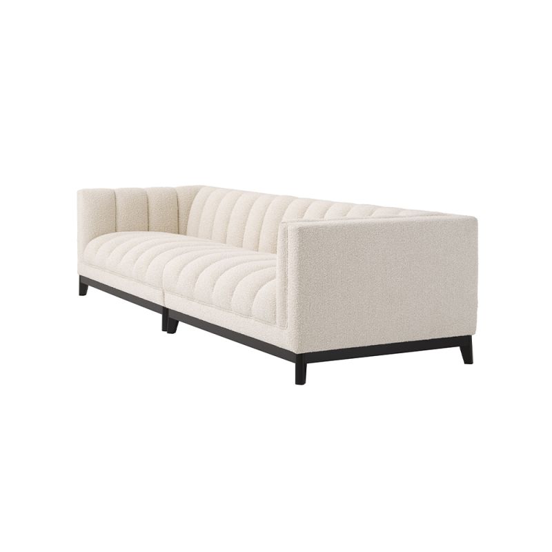 Vertical Channeled Upholstery Sofa