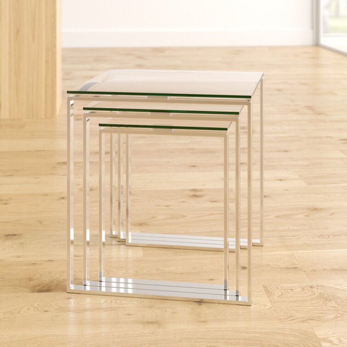 3 Piece Nest of Glass Tables