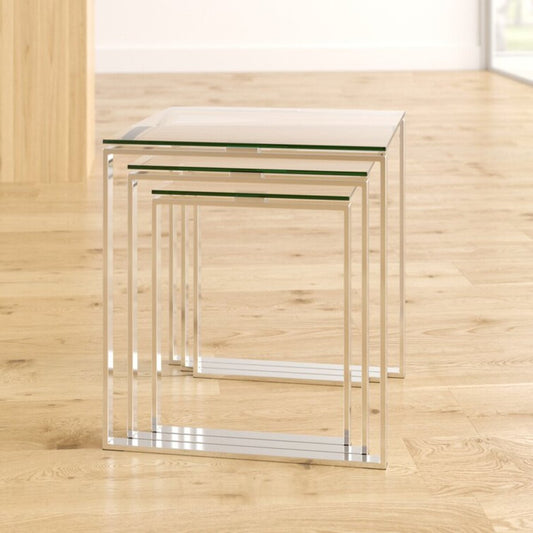 3 Piece Nest of Glass Tables