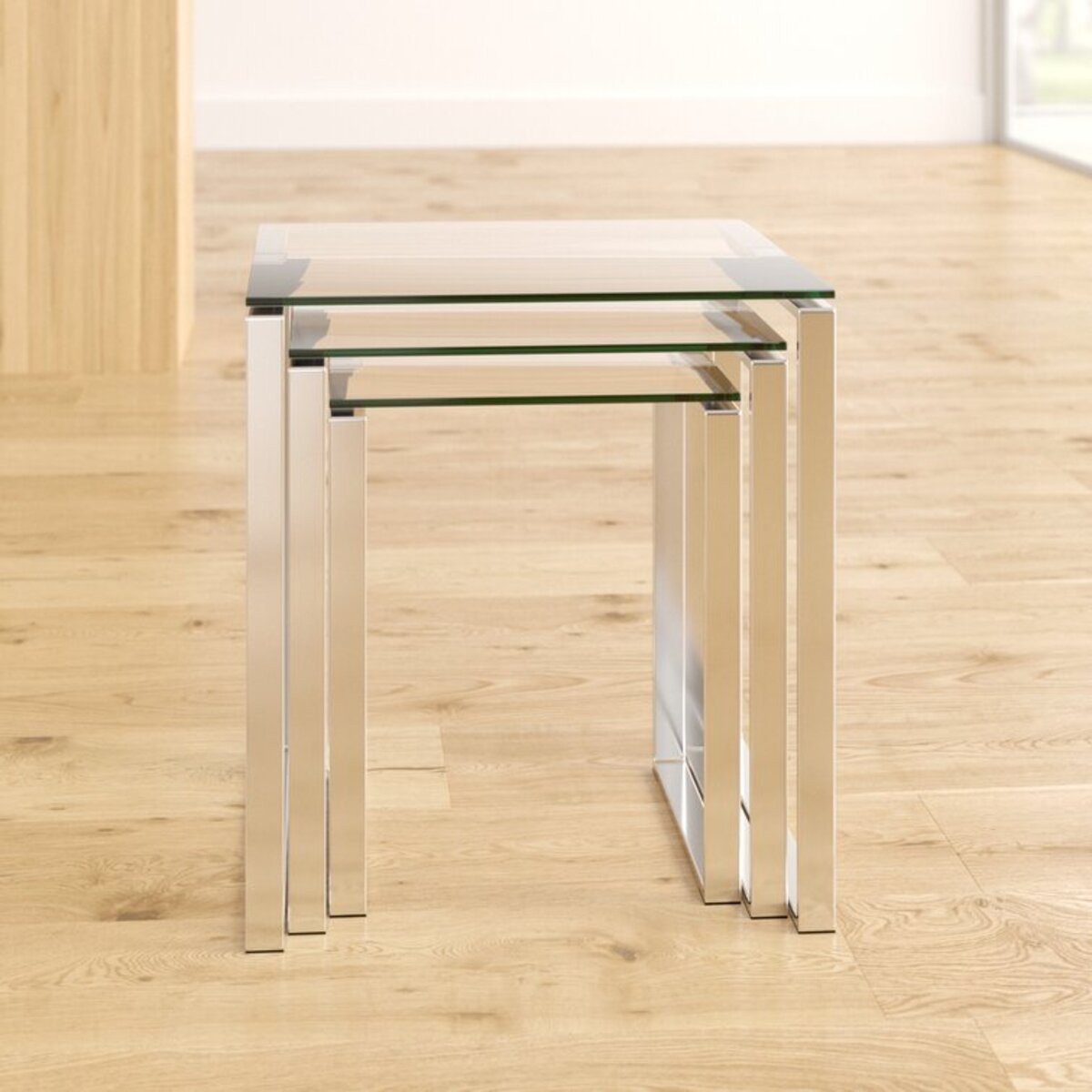 3 Piece Nest of Glass Tables