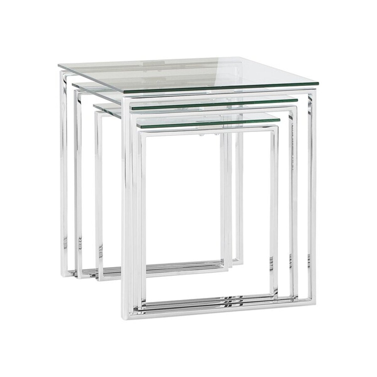 3 Piece Nest of Glass Tables