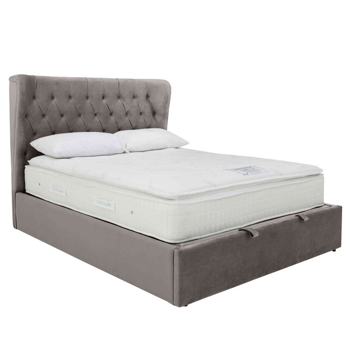 Bed Frame With Storage And Tall Headboard