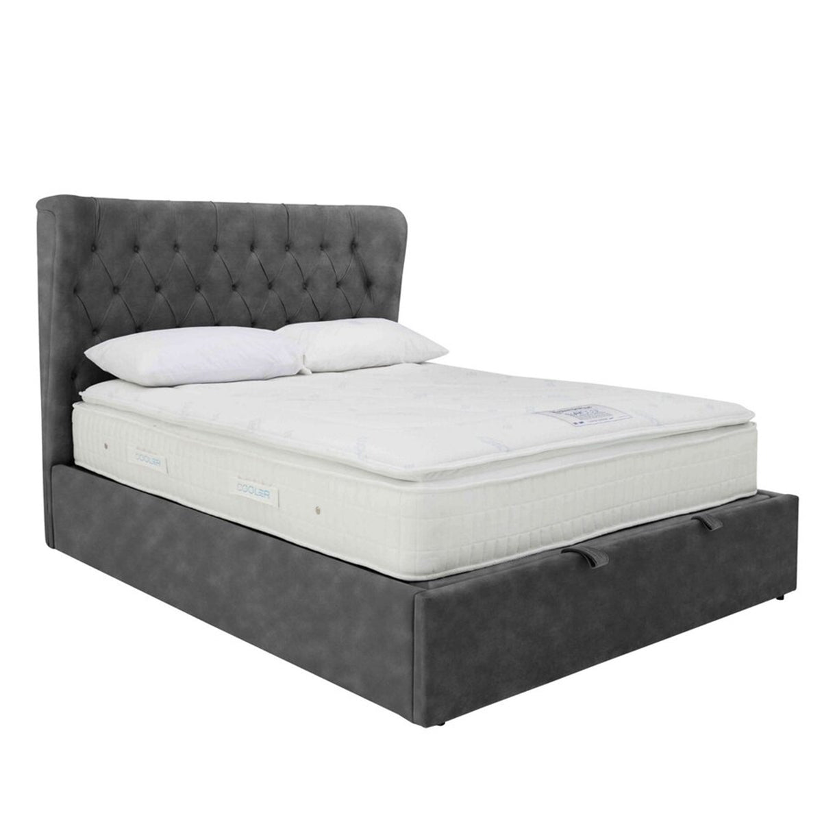 Bed Frame With Storage And Tall Headboard