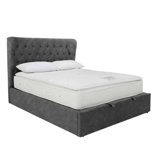 Bed Frame With Storage And Tall Headboard