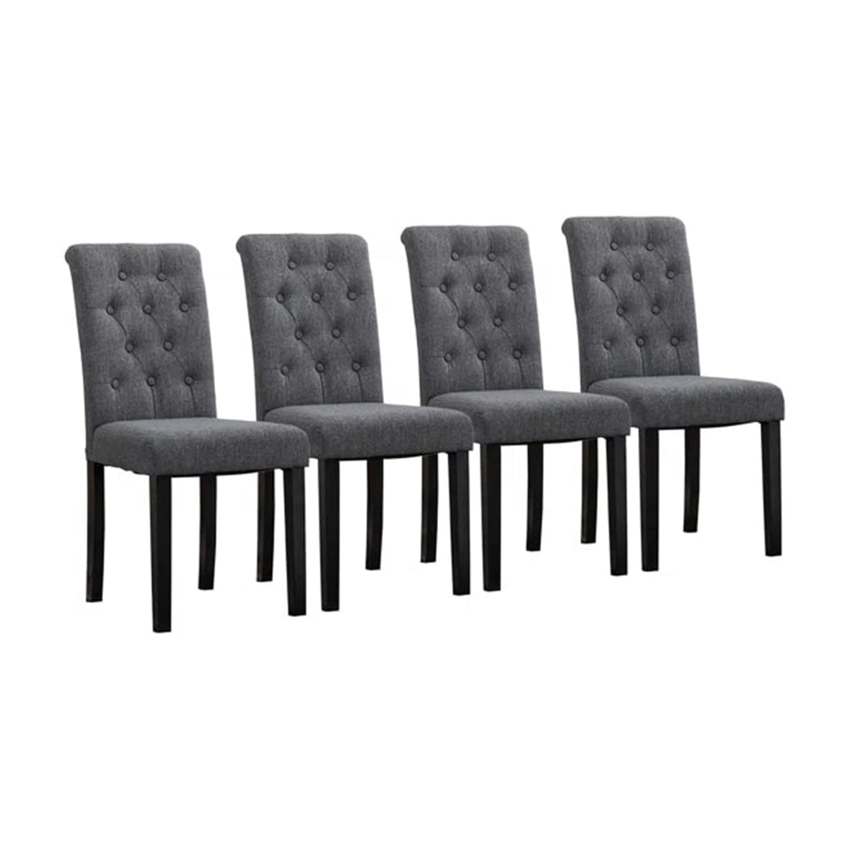 Tufted Linen Upholstered Side Chair
