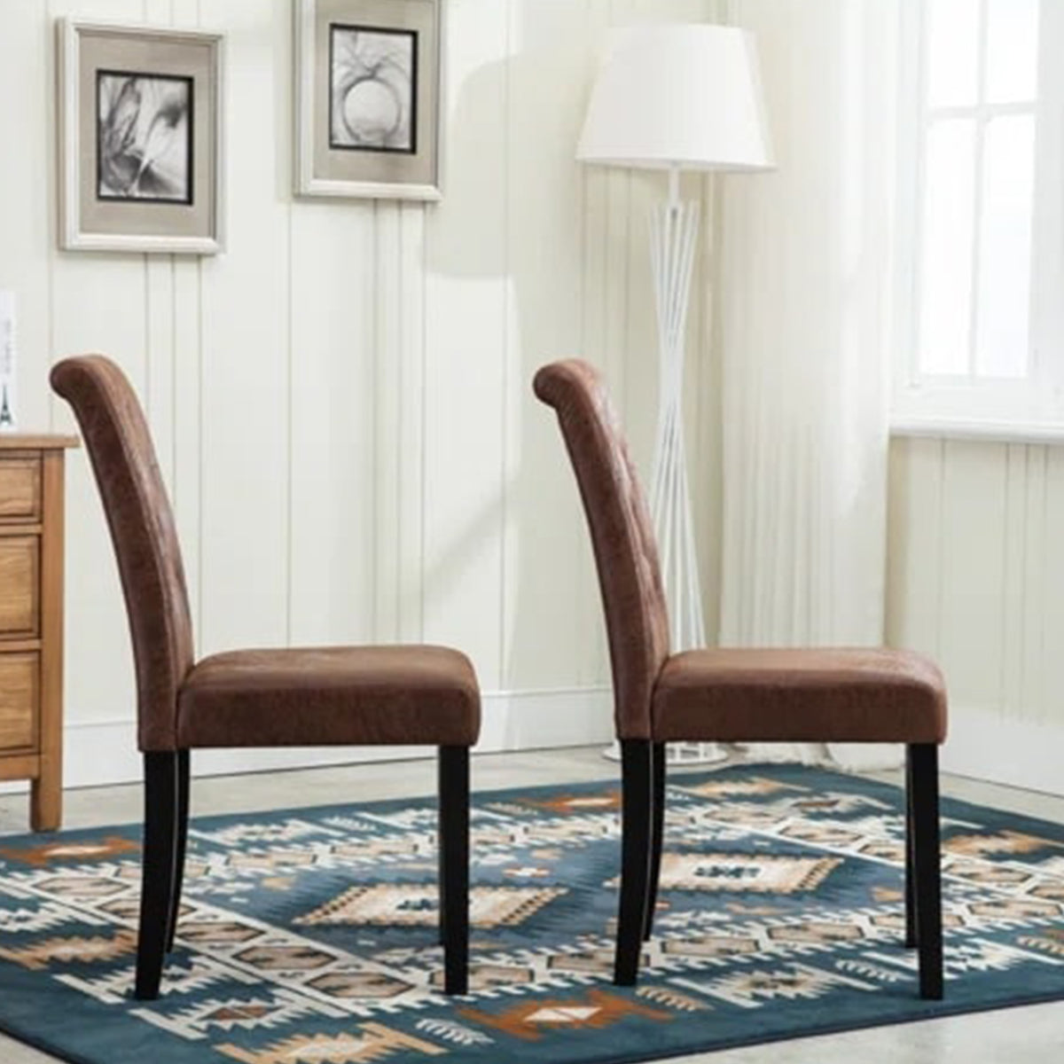 Tufted Linen Upholstered Side Chair