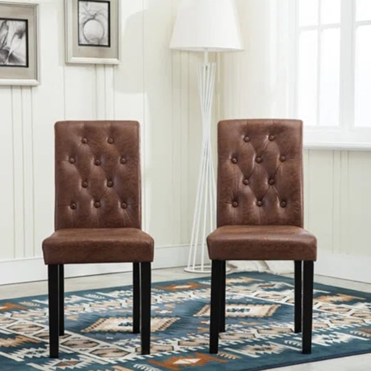 Tufted Linen Upholstered Side Chair
