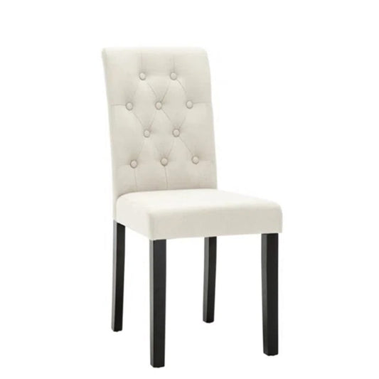 Tufted Linen Upholstered Side Chair