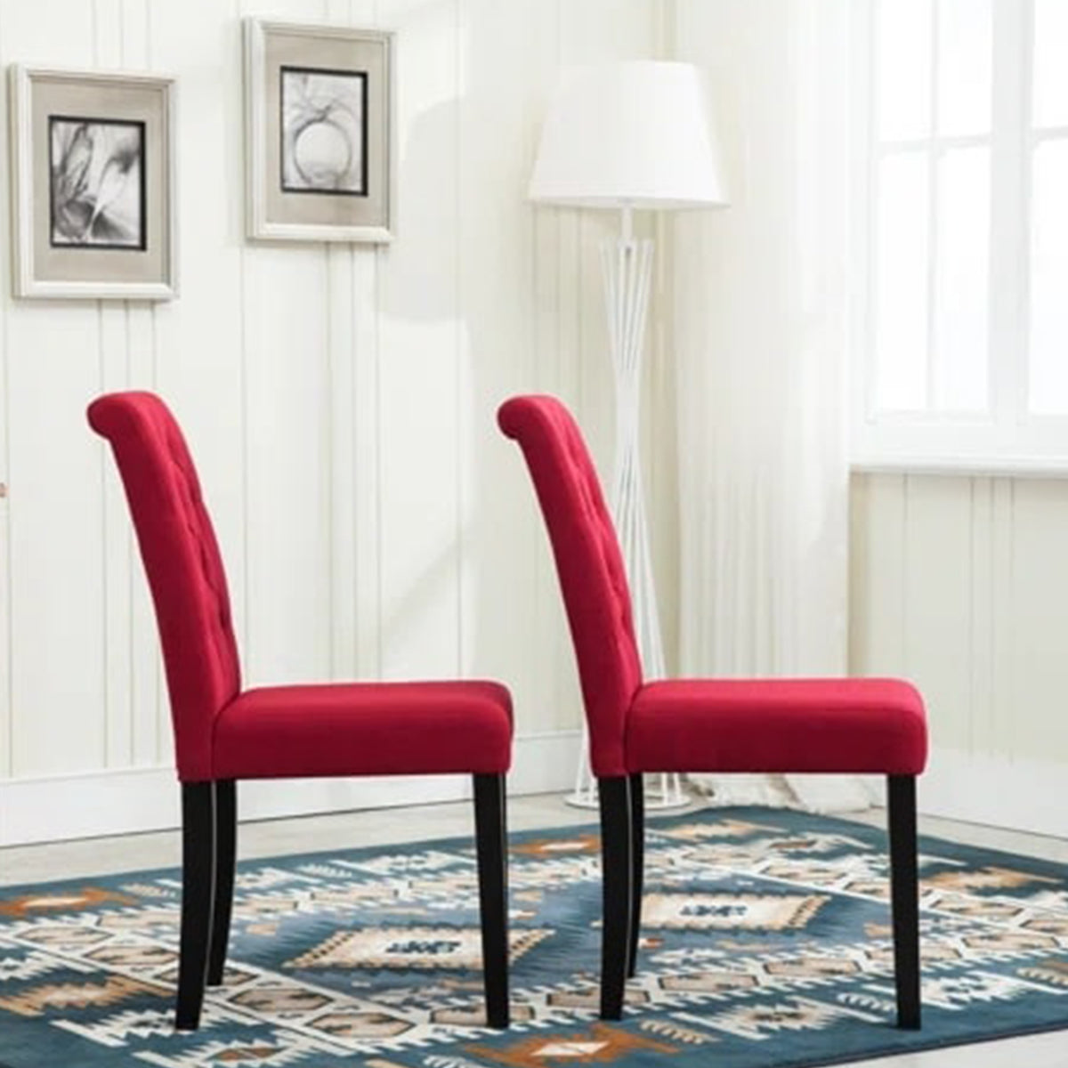 Tufted Linen Upholstered Side Chair
