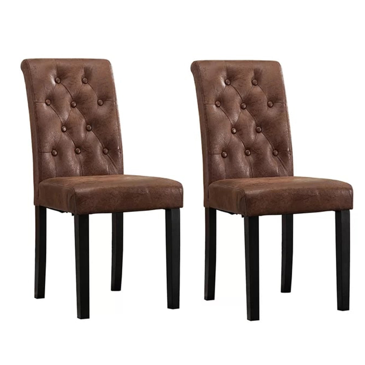 Tufted Linen Upholstered Side Chair