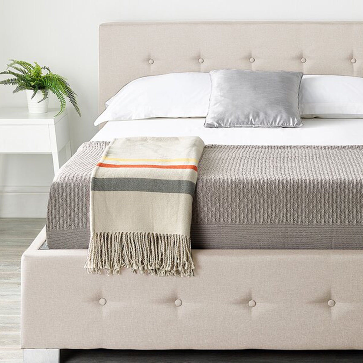 Caddo Fabric Upholstered Ottoman Bed Frame