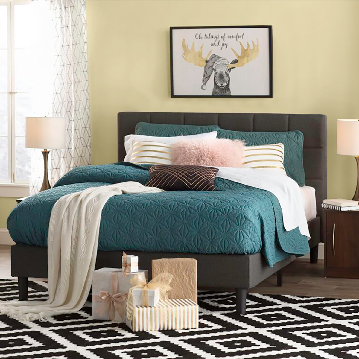 Double Cardington Padded Upholstered Bed
