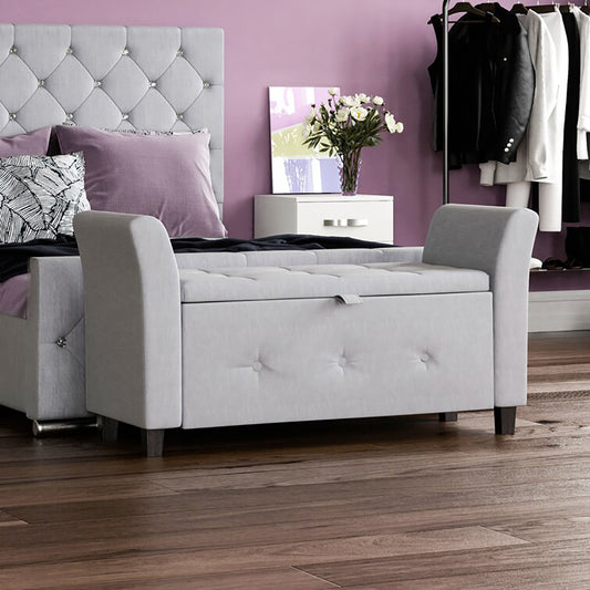 Charlotte Upholstered Wooden Storage Bench