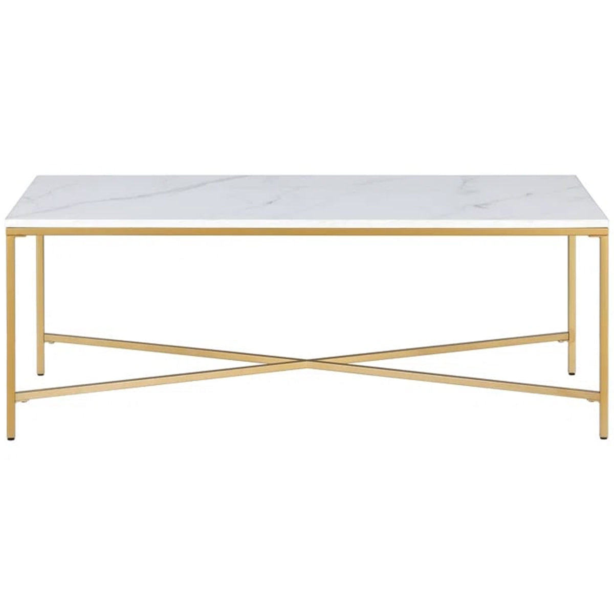 Coffee Table with Faux Marble Top