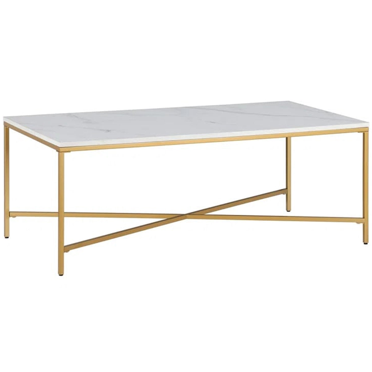 Coffee Table with Faux Marble Top