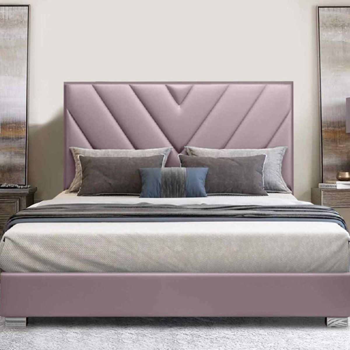 Deana Plush Velvet Single Bed