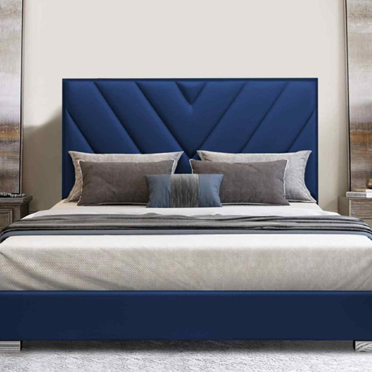 Deana Plush Velvet Single Bed