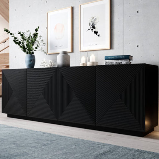 Diamond Pattern Wooden Sideboard