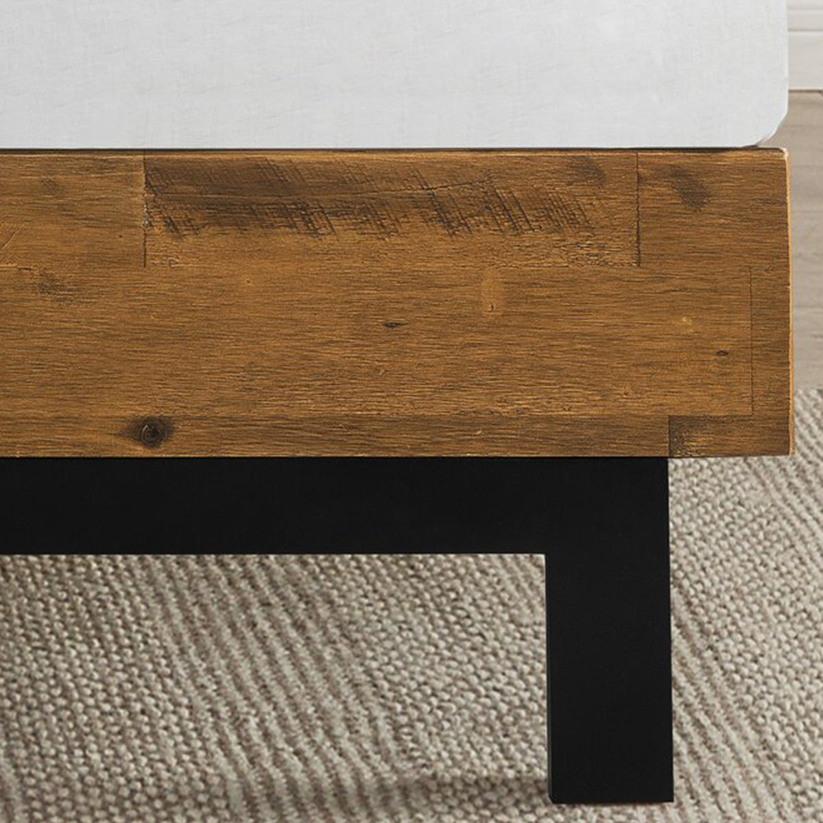 Fillmore Rustic Bed Frame with Adjustable Headboard