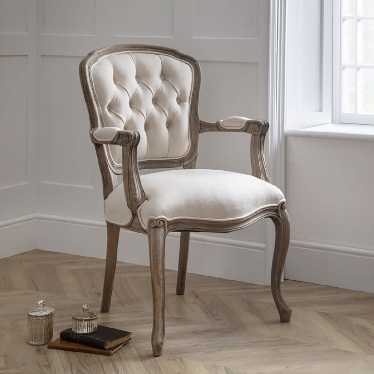 French Buttoned Dining Chair