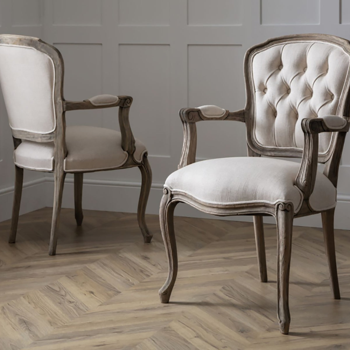 French Buttoned Dining Chair
