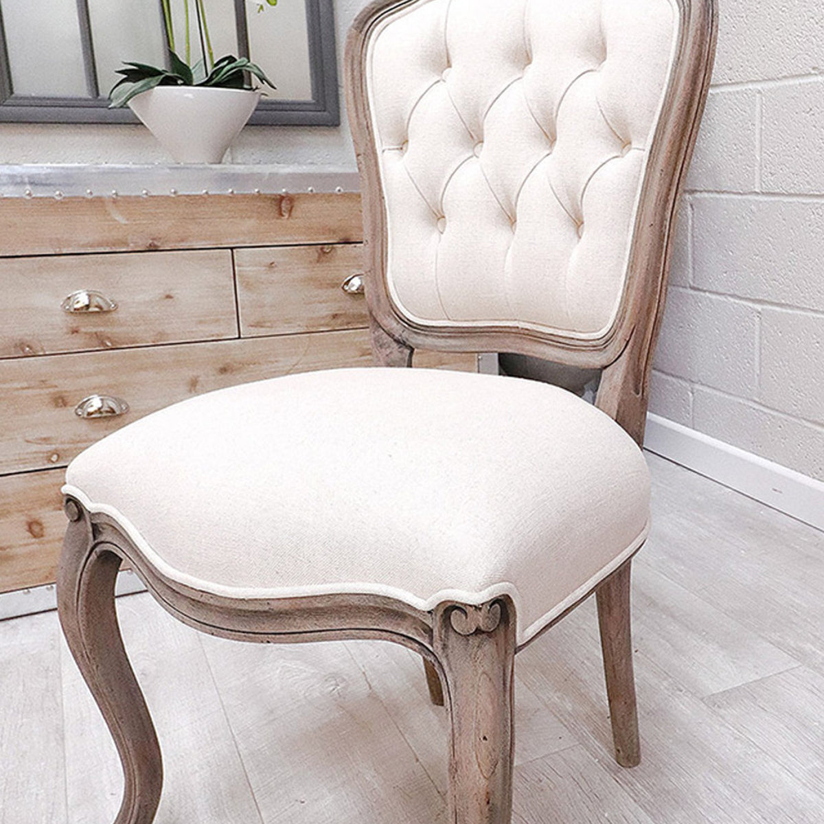 French Tufted Dining Chair