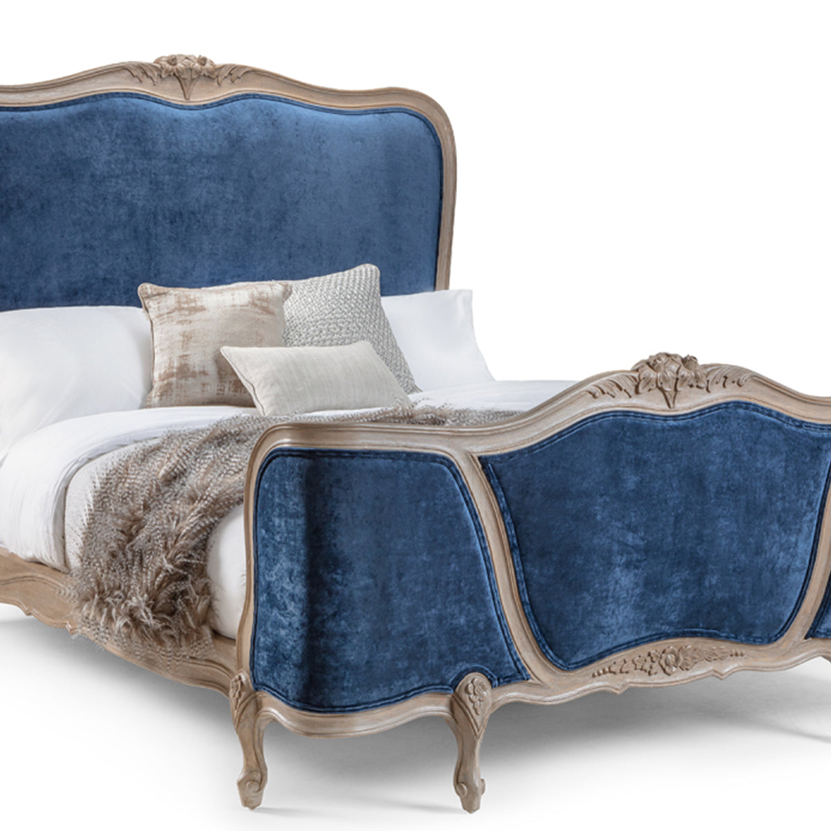 French Upholstered Corbeille Bed