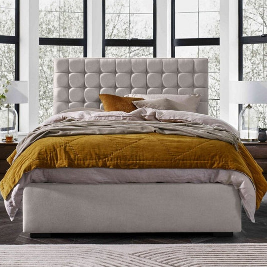 Geometric Style Bed Frame With Storage