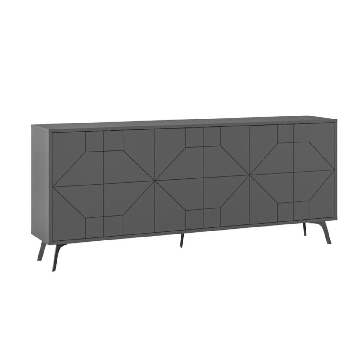 Geometric Design Wooden Sideboard