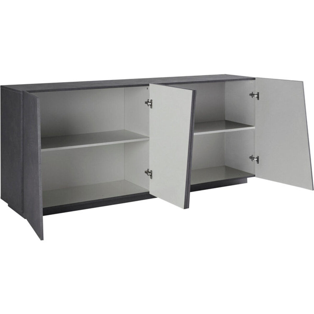 Geometric Panelling Wooden Sideboard