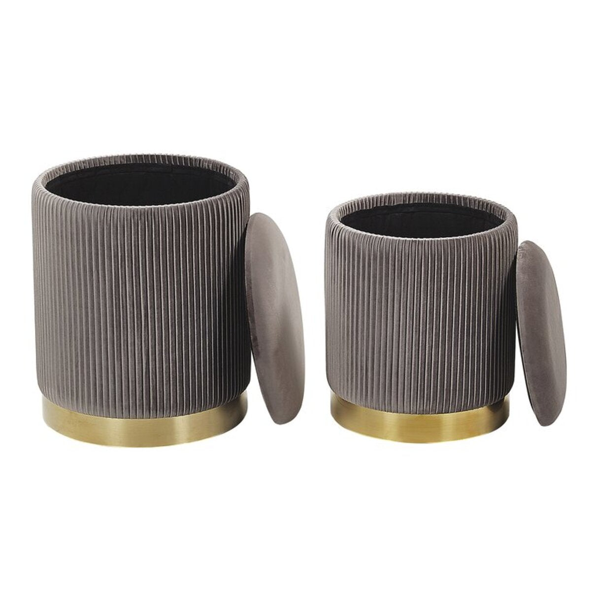 Gold Bottom Velvet Dressing Table Stool Set With Storage