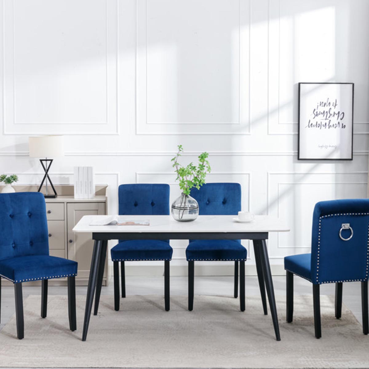 Tufted Velvet Upholstered Side Chair
