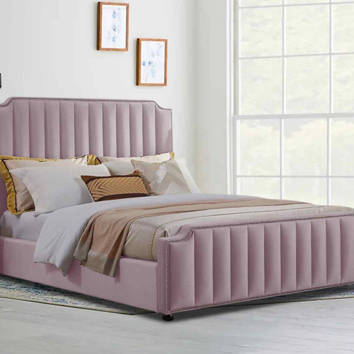 Klara Double Bed Plush Velvet