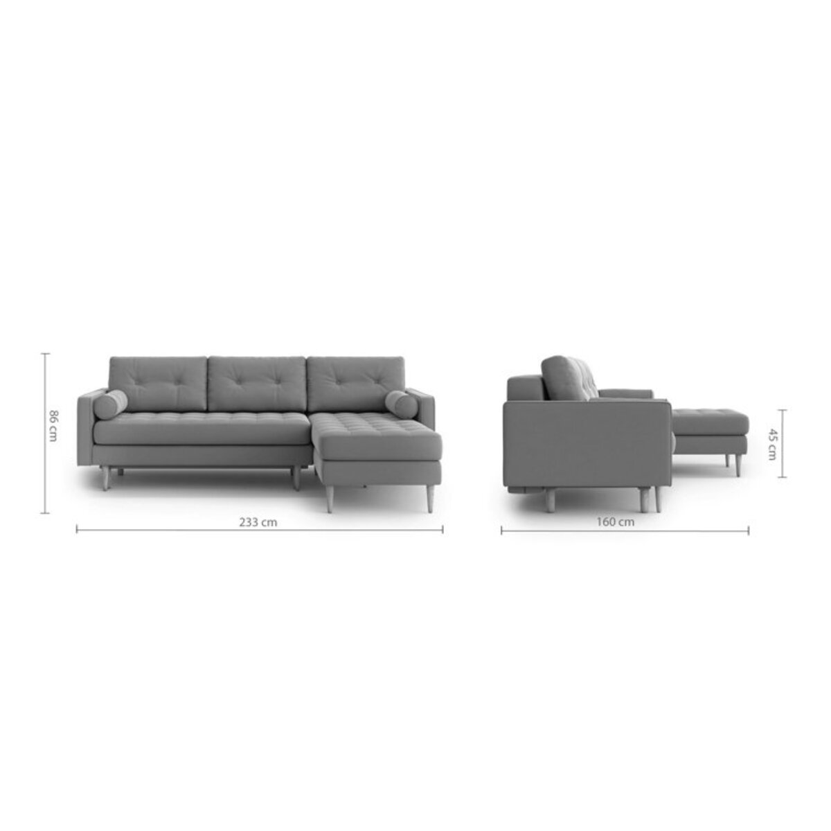 L-Shaped Upholstered 2 - Piece Sofa & Chaise