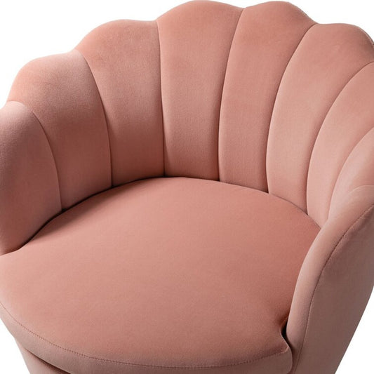 Leaf Velvet Barrel Chair