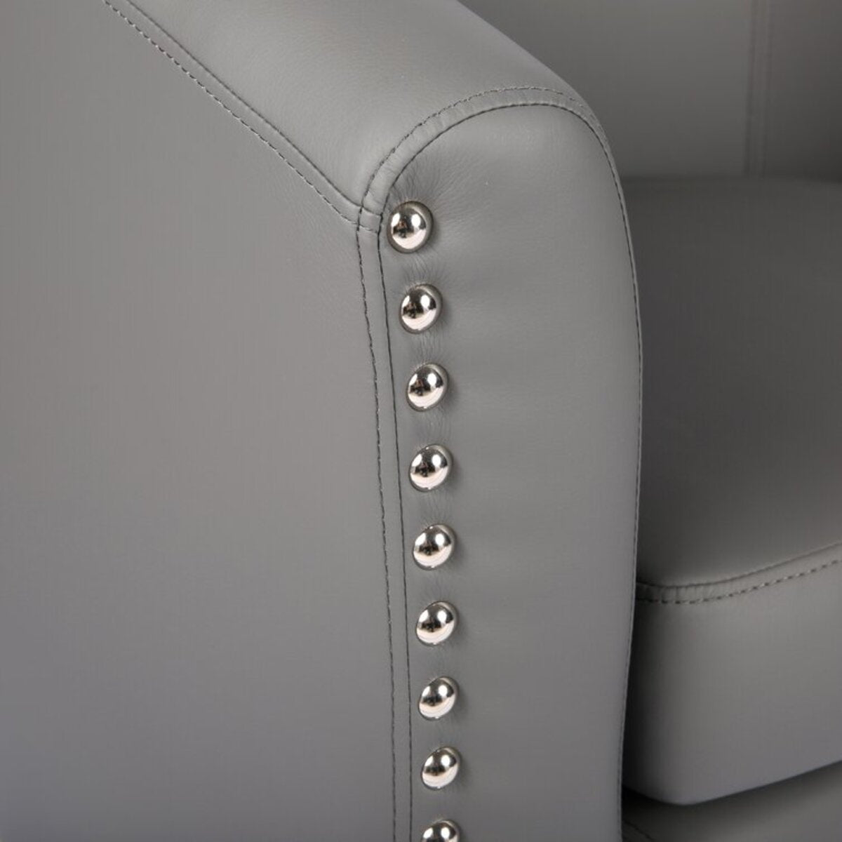 Leather Faux Barrel Chair