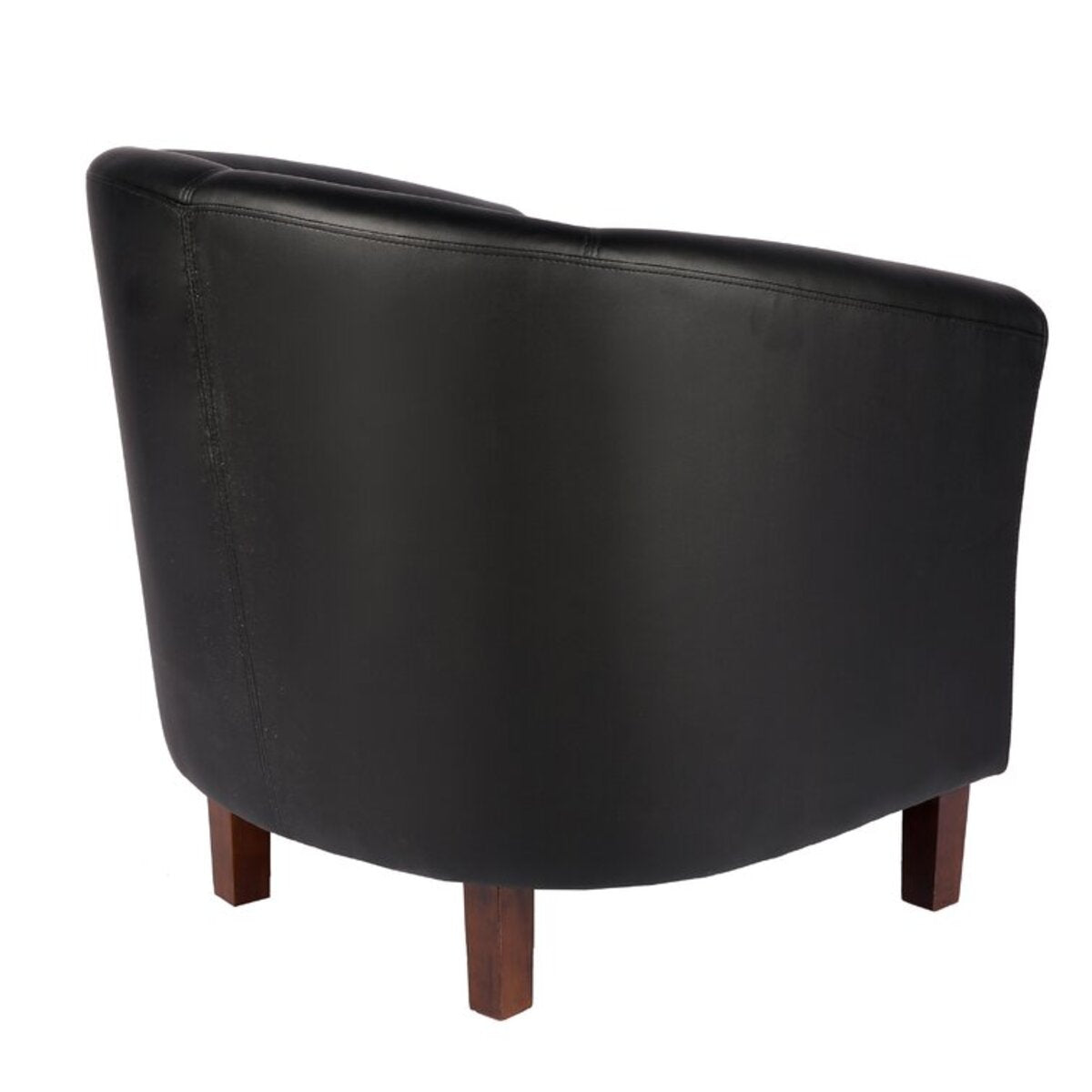 Leather Faux Barrel Chair