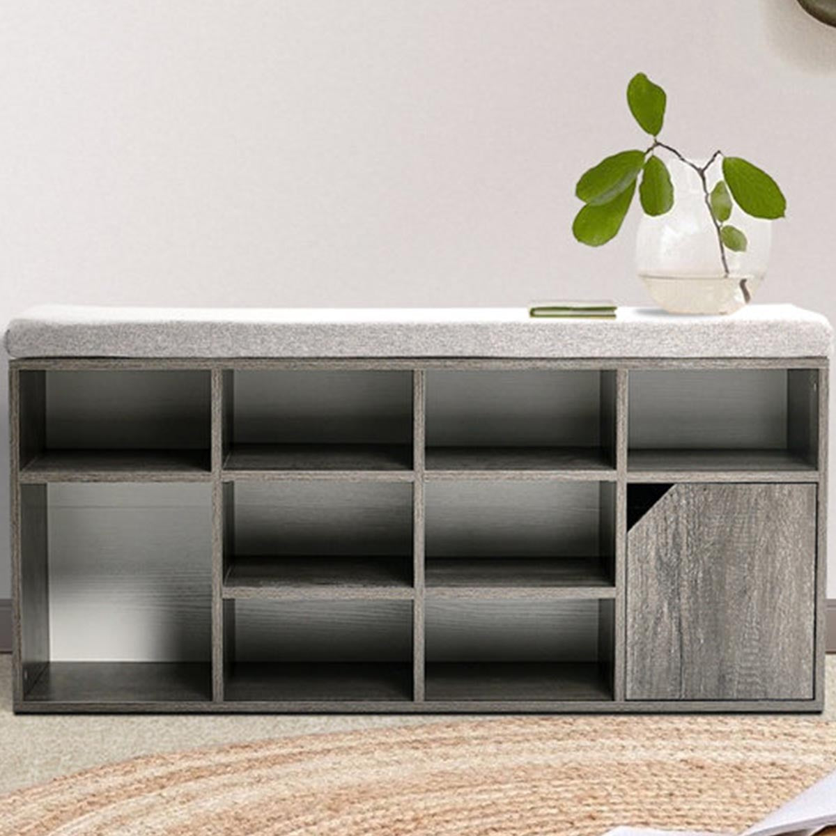 Lewan Wood Shoe Storage Bench