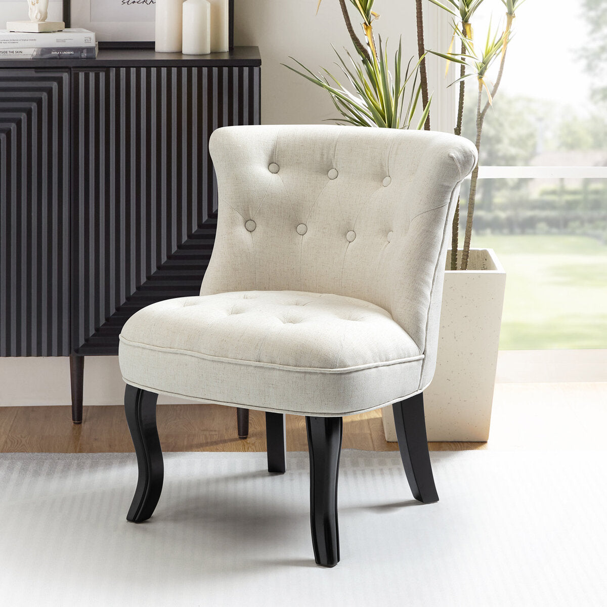 Luxury Wingback Tufted Chair