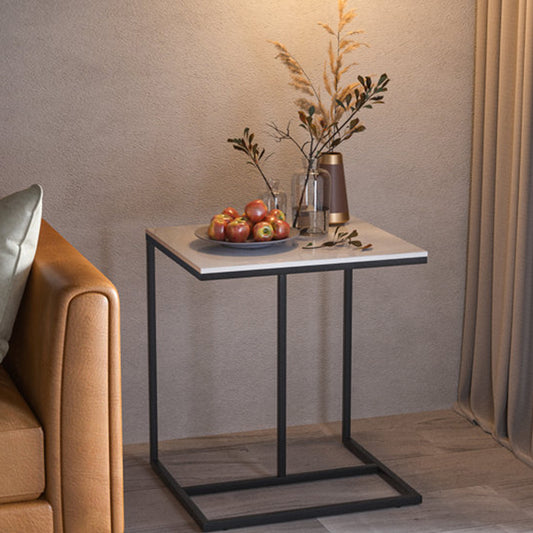 Marble Top Side Table C-Shaped