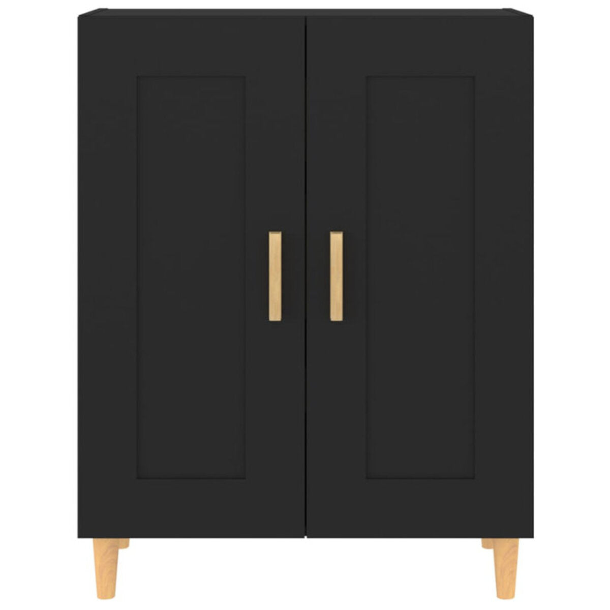 Matt Finish Wooden Sideboard with golden handles