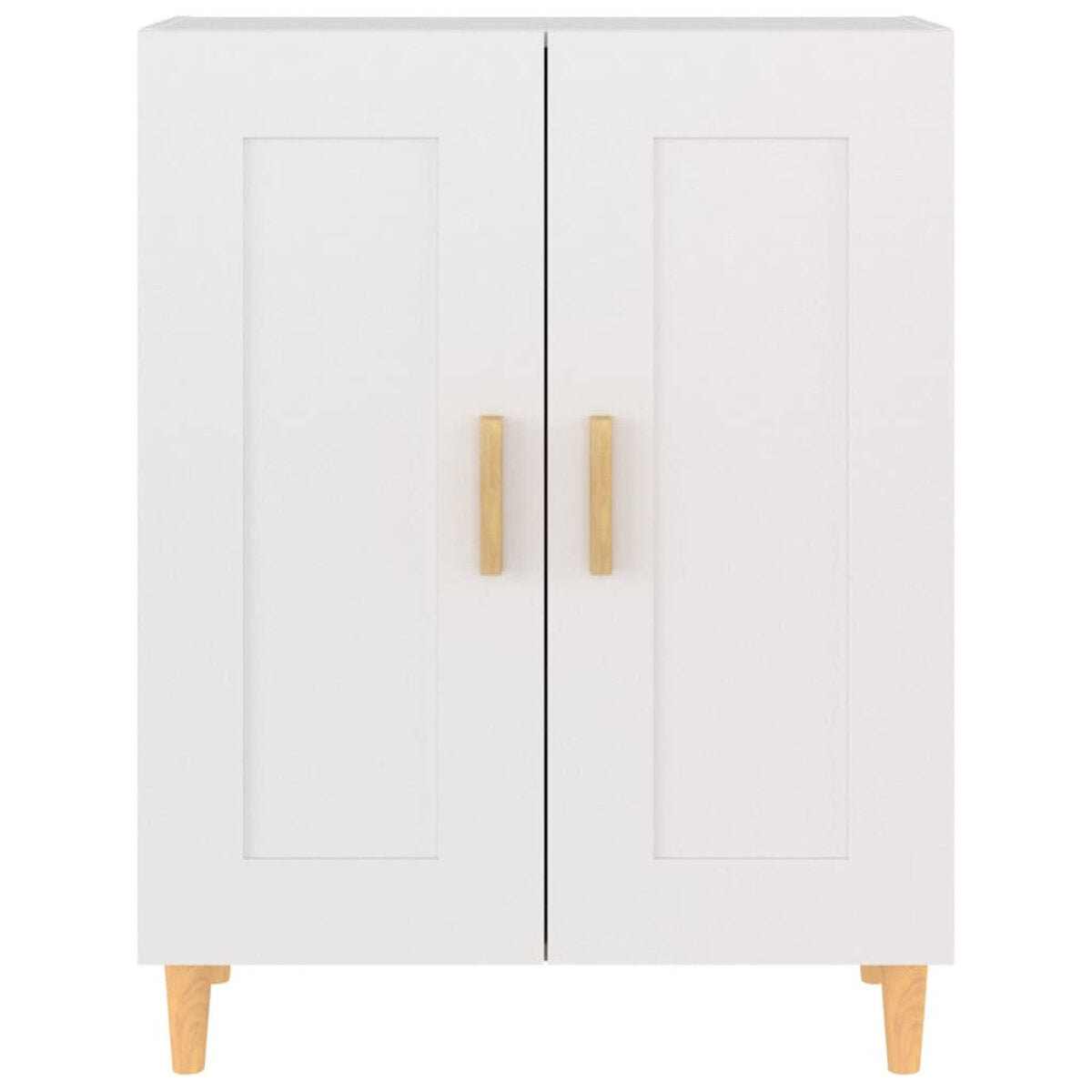 Matt Finish Wooden Sideboard with golden handles