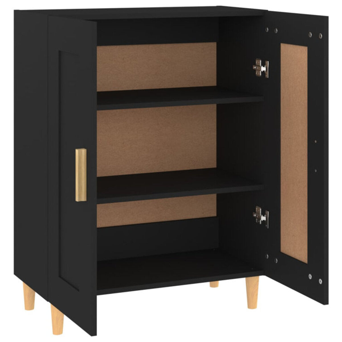 Matt Finish Wooden Sideboard with golden handles