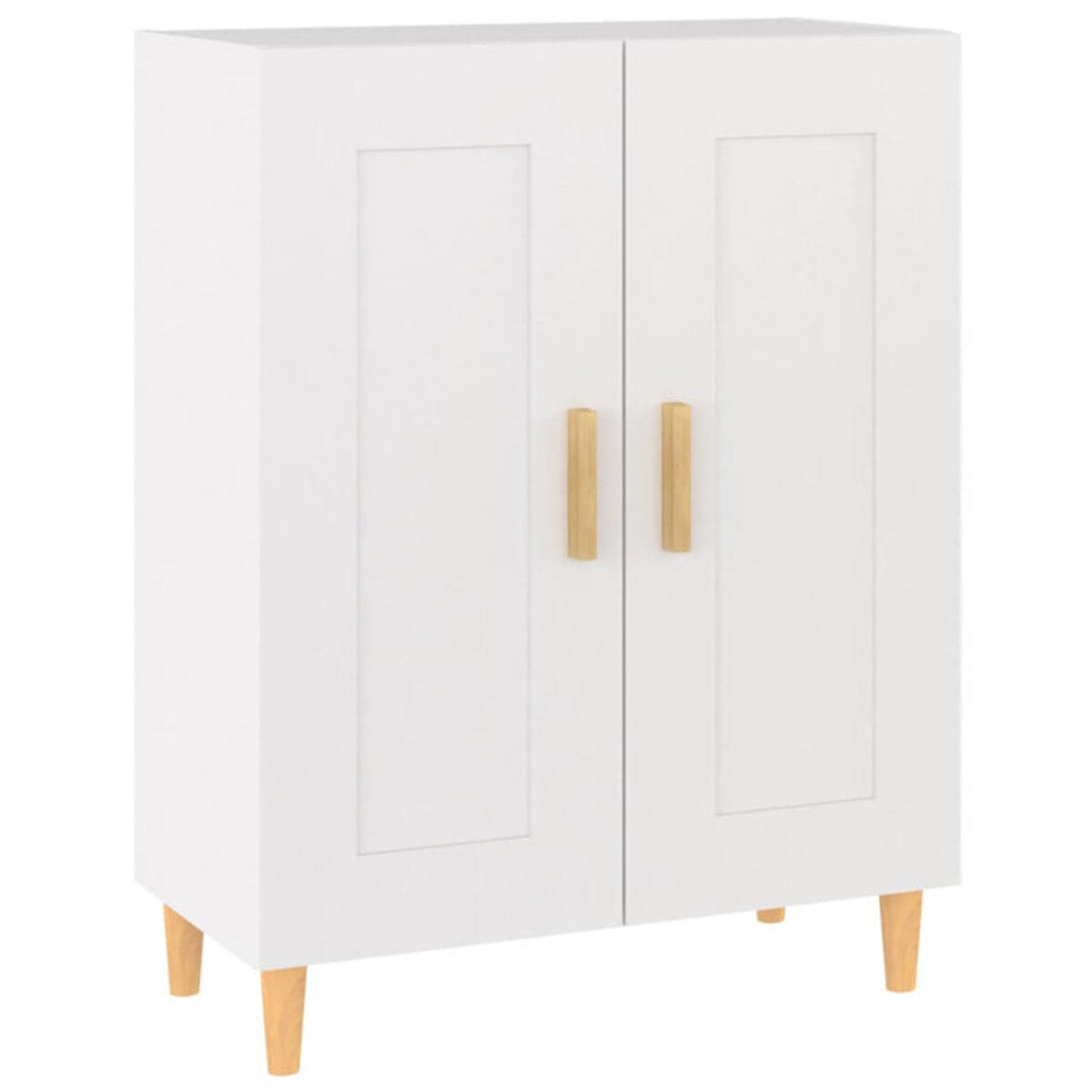 Matt Finish Wooden Sideboard with golden handles