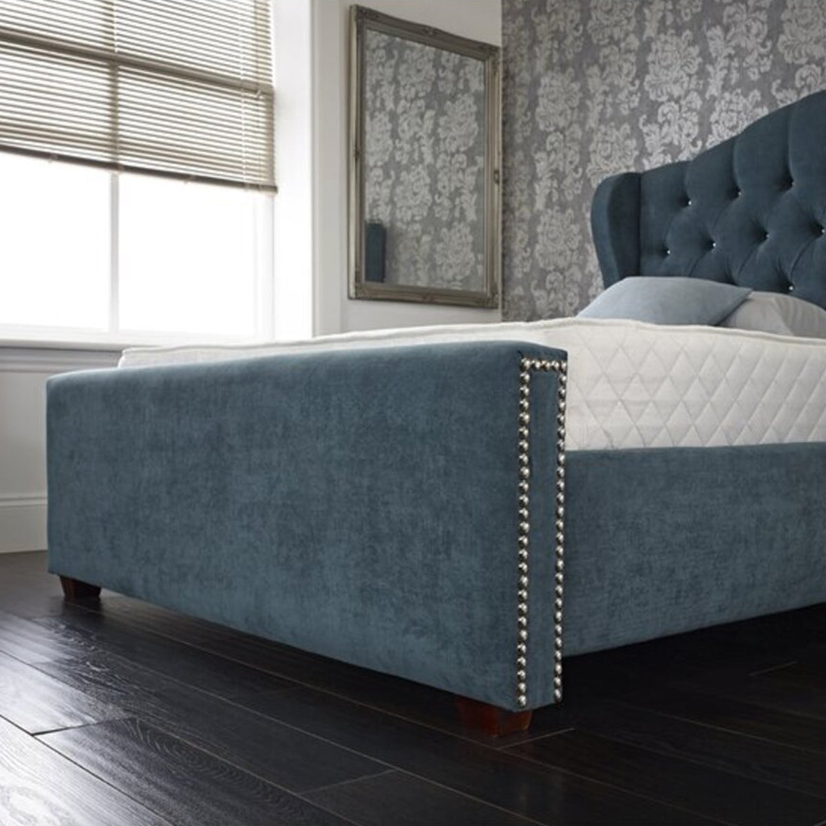 Modern Micah Velvet Bed Frame