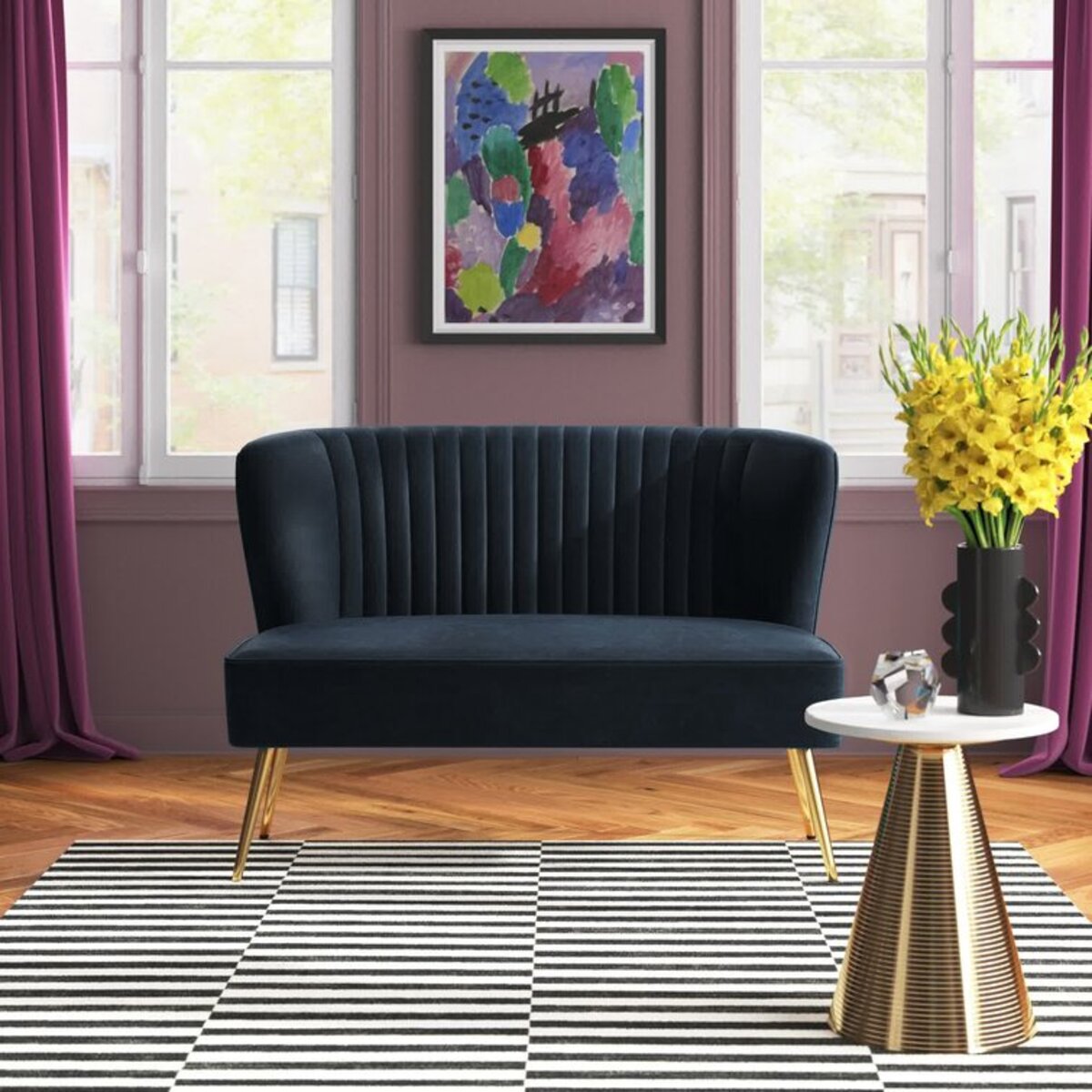 Modern 2 Seater Velvet sofa
