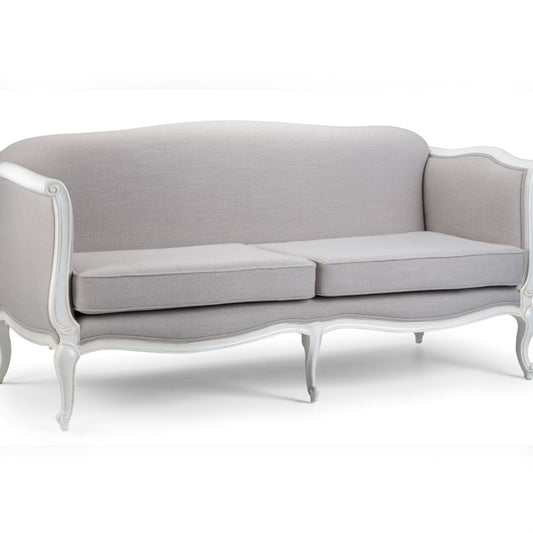 Modern White Linen Sofa